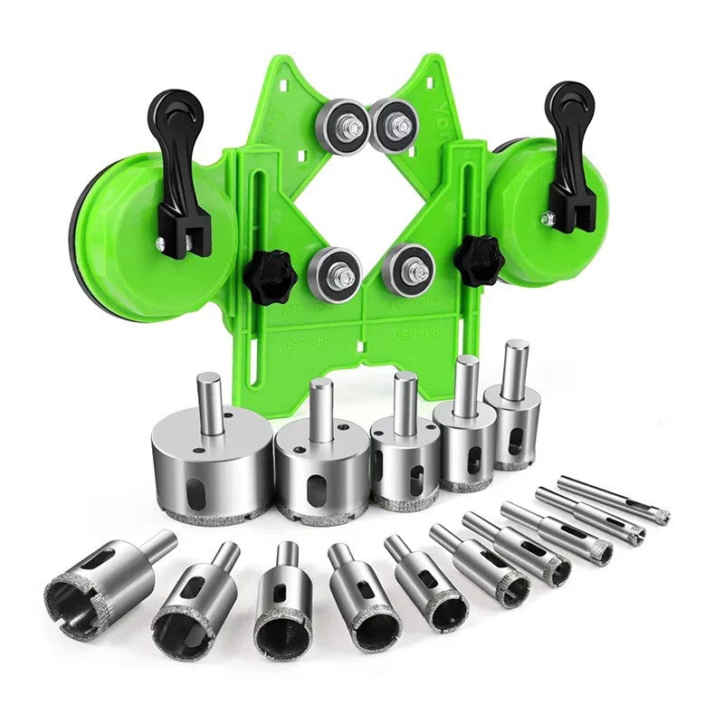 Kit Scie Cloche de Perçage 16 pcs  à Double Ventouse .