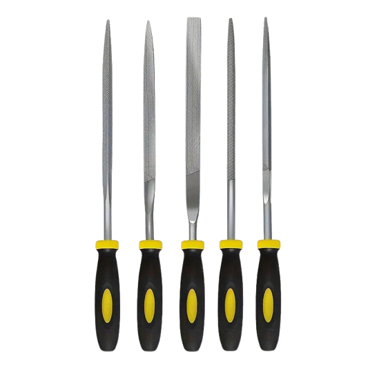 Set 5 Limes Aiguilles Acier - Poignées Ergonomiques Antidérapantes