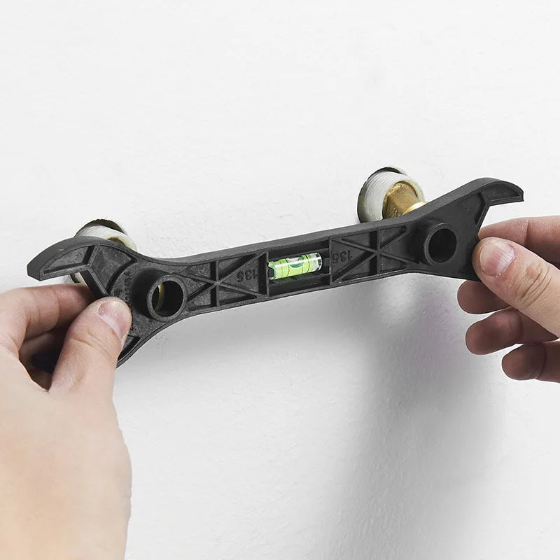 Multifunctional Dual Headed Wrench With Level Manual Tap Spanner Repair Plumbing Tools For Household Faucet Pipe Hand Tools