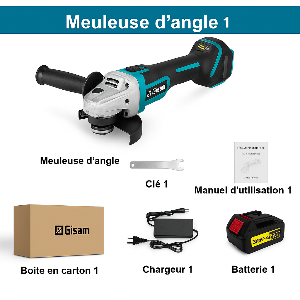 Meuleuse Électrique 125mm - Vitesse Variable