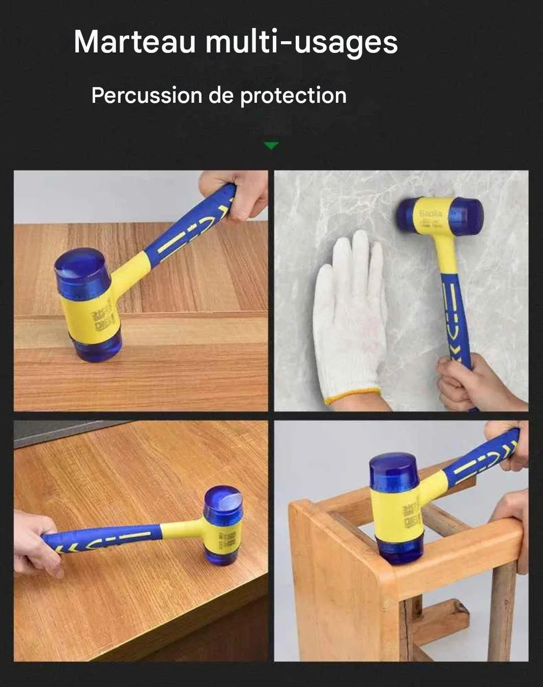 Marteau  Double Tête  Caoutchouc